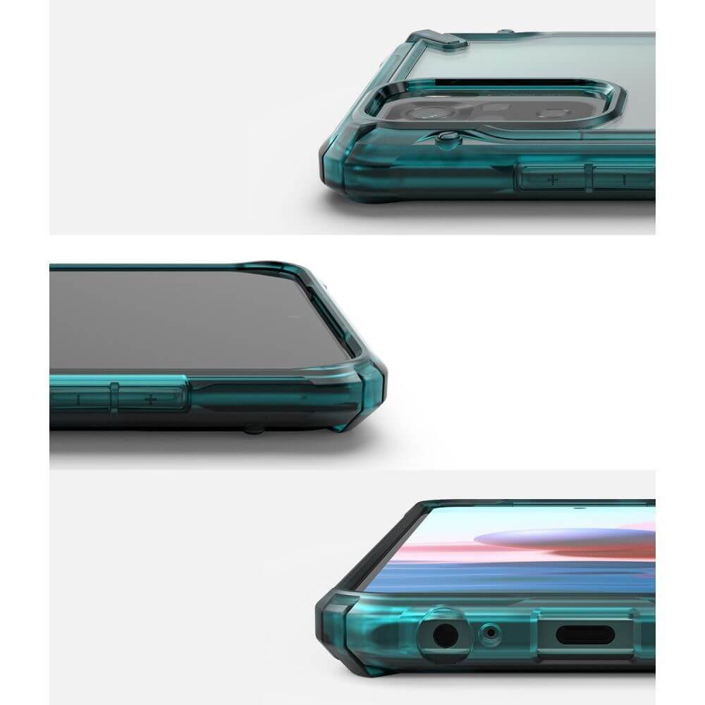 Противоударен Калъф за Xiaomi Redmi Note 10/10S, Ringke Fusion X Case, Зелен (3)