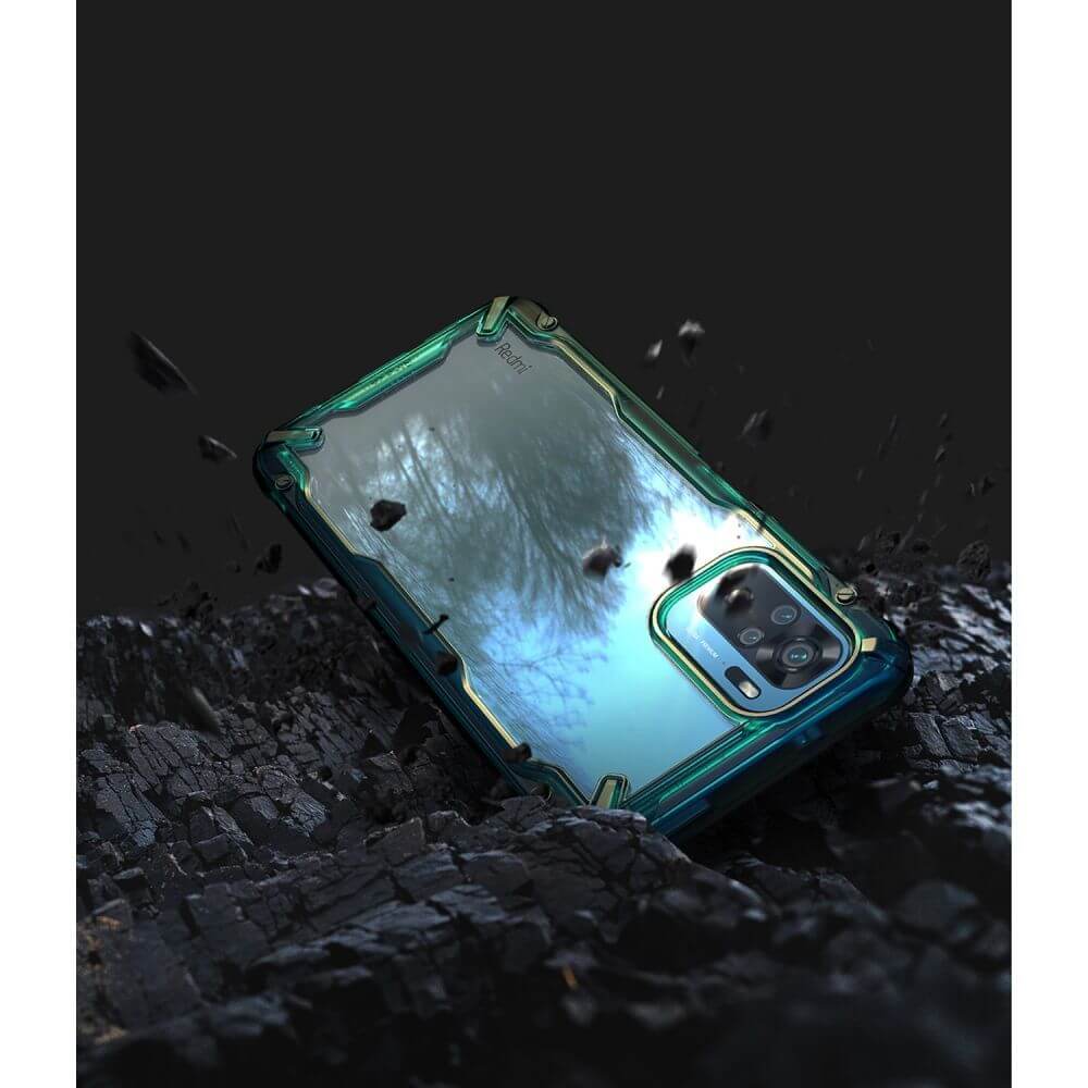 Противоударен Калъф за Xiaomi Redmi Note 10/10S, Ringke Fusion X Case, Зелен (5)