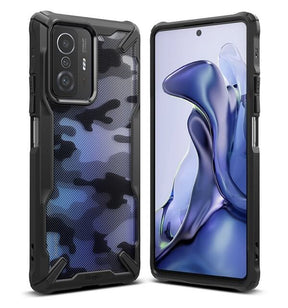Противоударен Калъф за Xiaomi 11T, Ringke Fusion X Camo Case, Черен