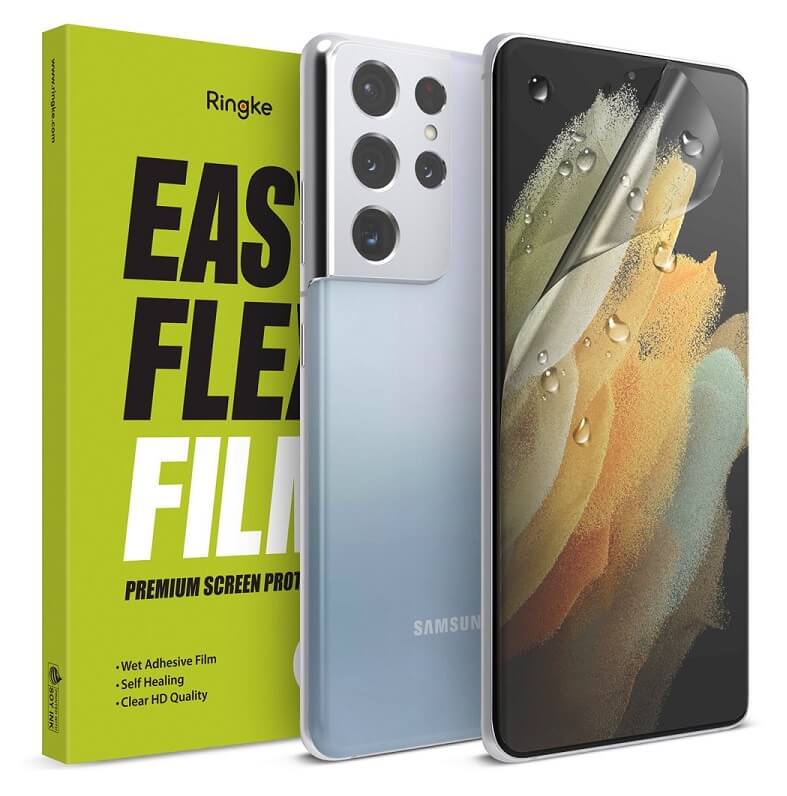 Гъвкав Протектор за Samsung S21 Ultra, Ringke Dual Easy Full Glass, Прозрачен