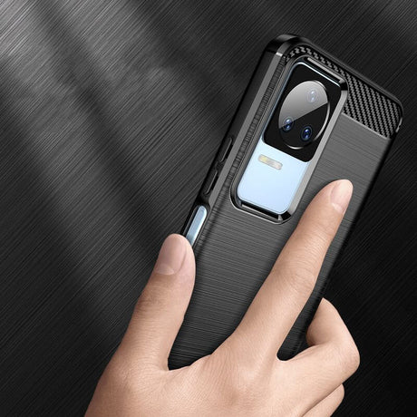 Защитен Калъф за Xiaomi Poco F4, Tech-Protect Premium Carbon Case, Черен (5)