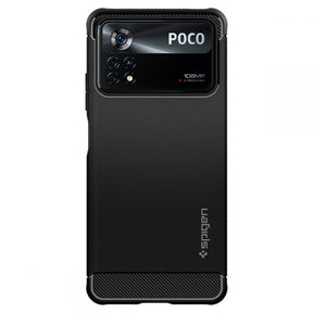Противоударен Калъф за Xiaomi Poco X4 Pro 5G, Spigen Rugged Armor Case, Черен