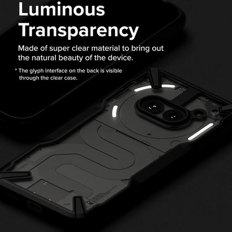 Противоударен Калъф за Nothing Phone 2A/ Plus, Ringke Fusion X Case, Черен (3)