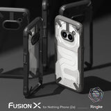 Противоударен Калъф за Nothing Phone 2A/ Plus, Ringke Fusion X Case, Черен (2)