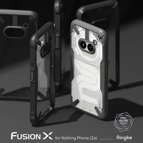 Противоударен Калъф за Nothing Phone 2A/ Plus, Ringke Fusion X Case, Черен (2)