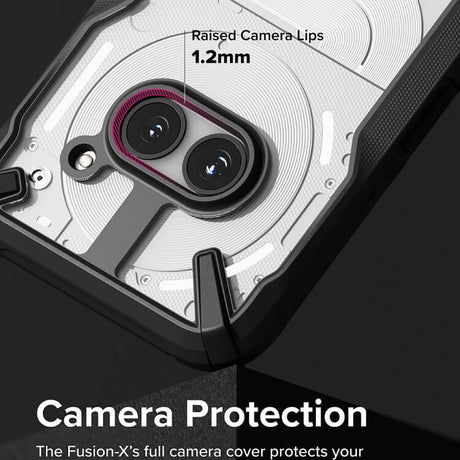 Противоударен Калъф за Nothing Phone 2A/ Plus, Ringke Fusion X Case, Черен (5)