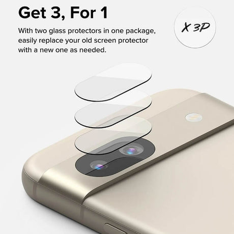 Протектор за Камерата на Google Pixel 8A, Ringke Cam Tempered Glass, Прозрачен (4)