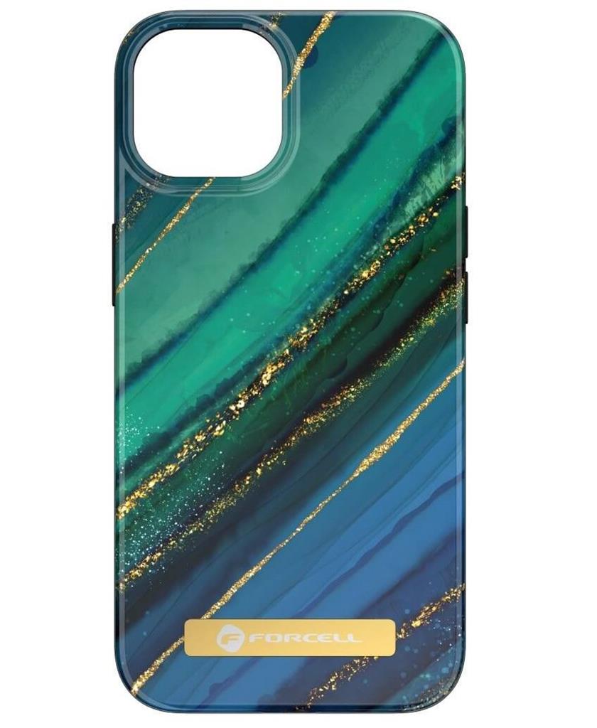 Magsafe Калъф за iPhone 14 Pro, Forcell F-Protect Mirage Jade Marble, Цветен