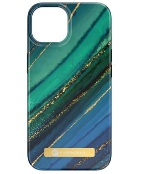 Magsafe Калъф за iPhone 15 Pro Max, Forcell F-Protect Mirage Jade Marble, Цветен