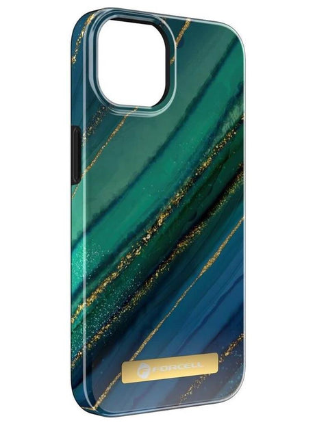 Magsafe Калъф за iPhone 15 Pro, Forcell F-Protect Mirage Jade Marble, Цветен (2)