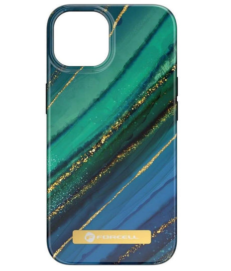 Magsafe Калъф за iPhone 15, Forcell F-Protect Mirage Jade Marble, Цветен