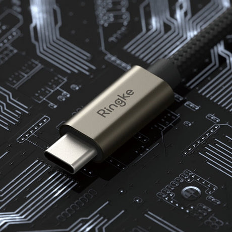 USB-C Кабел, Ringke USB-C to USB-C 60W 1m, Черен (6)