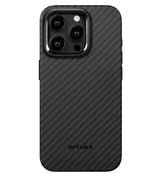 Magsafe Калъф за iPhone 15 Pro Max, Pitaka MagEZ Pro 4 Case, Черен