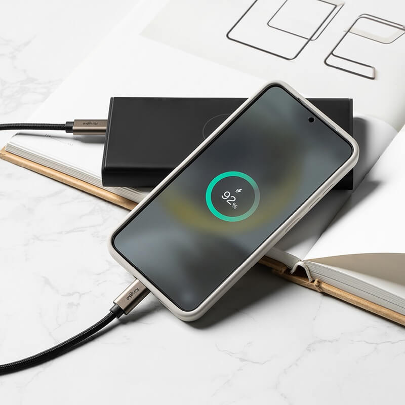USB-C Кабел, Ringke USB-C to USB-C 60W 0.5m, Черен (4)