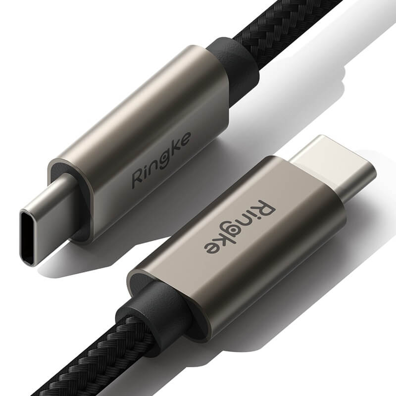 USB-C Кабел, Ringke USB-C to USB-C 60W 2m, Черен (2)