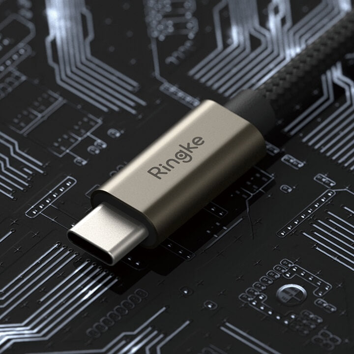 USB-C Кабел, Ringke USB-C to USB-C 60W 2m, Черен (6)