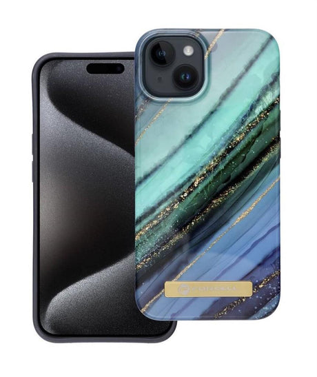 Magsafe Калъф за iPhone 14, Forcell F-Protect Mirage Jade Marble, Цветен (3)