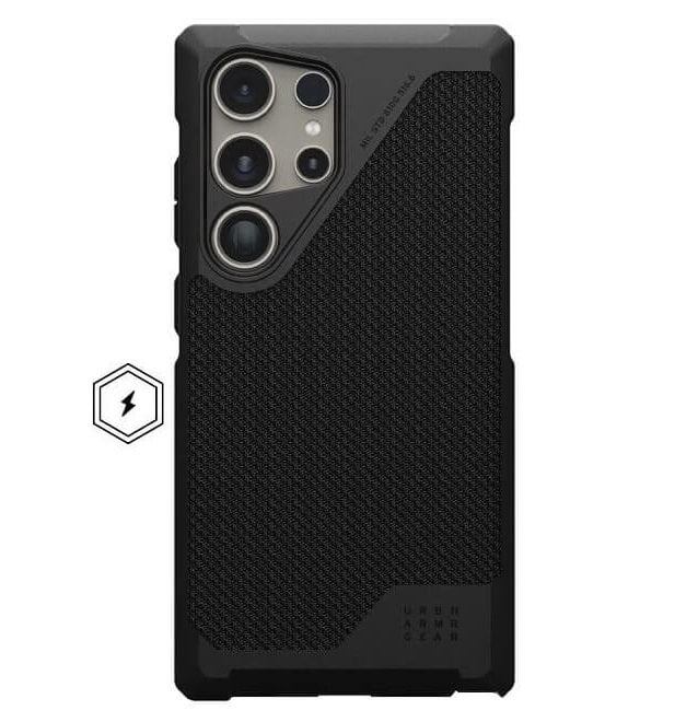 Magsafe Кевларен Калъф за Samsung S24 Ultra, UAG Metropolis LT Case, Черен