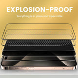 Затъмняващ Протектор за iPhone 15 Pro, GKK Privacy Screen Glass, Черен (4)