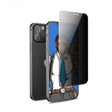 Затъмняващ Стъклен Протектор за iPhone 15 Pro Max, Blueo Privacy 5D Glass, Черен
