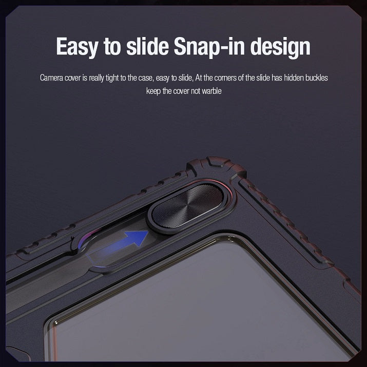Противоударен Калъф за Samsung Tab S10 Lite/ S10 FE/ S9, Nillkin Bumper Case, Черен (6)