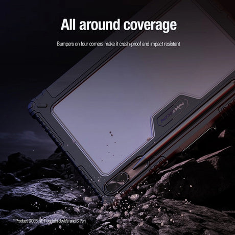 Противоударен Калъф за Samsung Tab S10 Lite/ S10 FE/ S9, Nillkin Bumper Case, Черен (4)