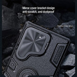 Калъф с Поставка за Samsung S24 Ultra, Nillkin CamShield Armor Prop Case, Черен (9)