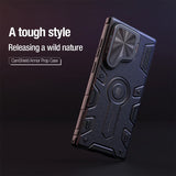 Калъф с Поставка за Samsung S24 Ultra, Nillkin CamShield Armor Prop Case, Черен (6)