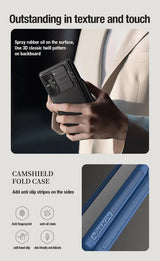 Калъф с S Pen Поставка и Плъзгач за Samsung Z Fold 5, Nillkin CamShield Case, Черен (7)