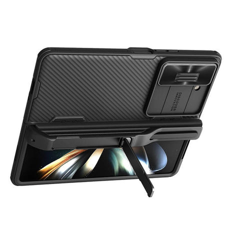 Калъф с S Pen Поставка и Плъзгач за Samsung Z Fold 5, Nillkin CamShield Case, Черен (3)