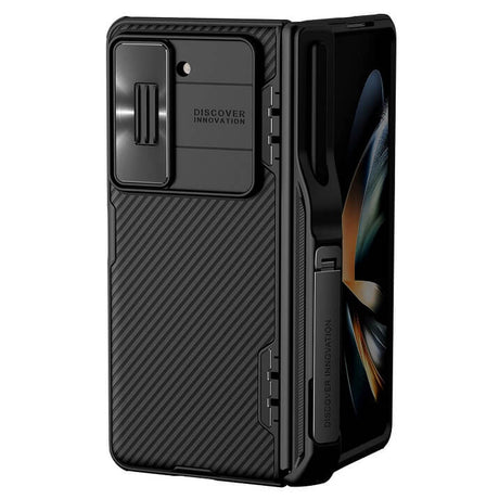 Калъф с S Pen Поставка и Плъзгач за Samsung Z Fold 5, Nillkin CamShield Case, Черен (2)