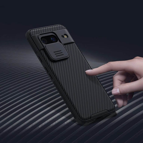 Калъф с Плъзгач за Камера за Google Pixel 8, Nillkin CamShield Case, Черен (4)