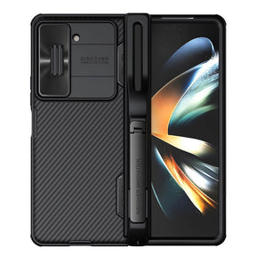 Калъф с S Pen Поставка и Плъзгач за Samsung Z Fold 5, Nillkin CamShield Case, Черен