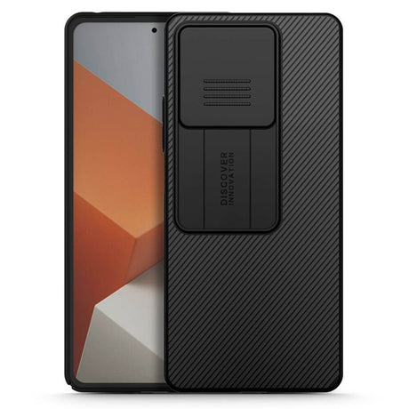 Калъф с Плъзгач за Камера за Xiaomi Poco X6 5G, Nillkin CamShield Case, Черен