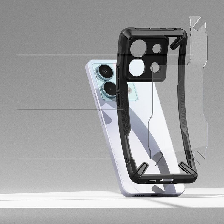 Противоударен Хибриден Калъф за Xiaomi Poco X6 5G, Ringke Fusion X Case, Черен (3)