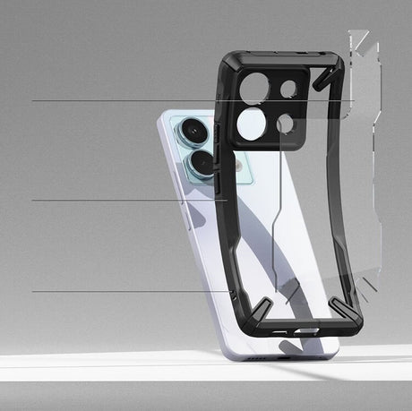 Противоударен Хибриден Калъф за Xiaomi Poco X6 5G, Ringke Fusion X Case, Черен (3)