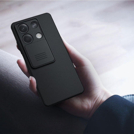 Калъф с Плъзгач за Камера за Xiaomi Poco X6 5G, Nillkin CamShield Case, Черен (7)