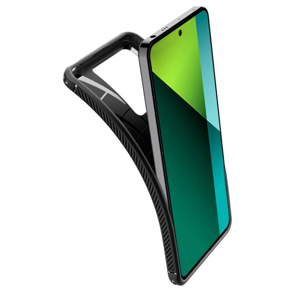 Противоударен Калъф за Xiaomi Poco X6 5G, Spigen Rugged Armor Case, Черен (6)