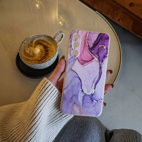 Силиконов Калъф за Xiaomi Poco X6 5G, Tech-Protect Icon Marble Case, Лилав (3)