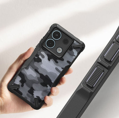 Противоударен Калъф за Xiaomi Poco X6 5G, Ringke Fusion X Camo Case, Черен (4)