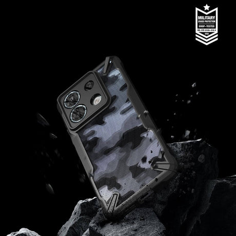 Противоударен Калъф за Xiaomi Poco X6 5G, Ringke Fusion X Camo Case, Черен (5)