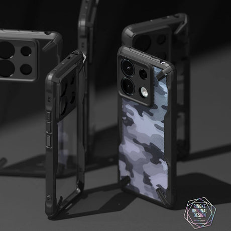 Противоударен Калъф за Xiaomi Poco X6 5G, Ringke Fusion X Camo Case, Черен (7)