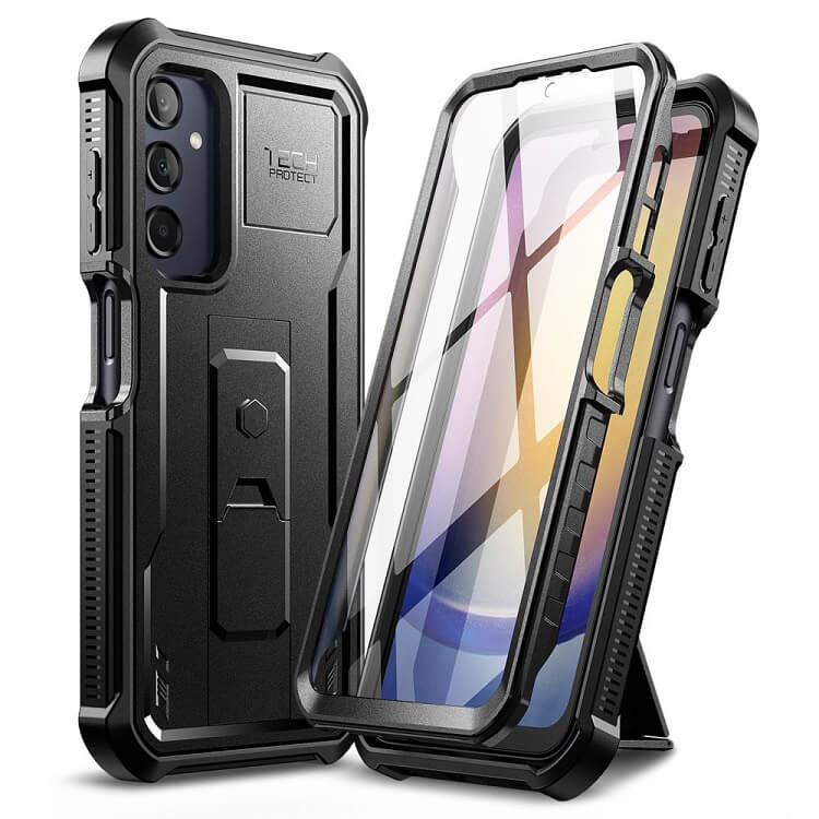Противоударен Калъф за Samsung A25, Tech-Protect Kevlar Pro Case, Черен