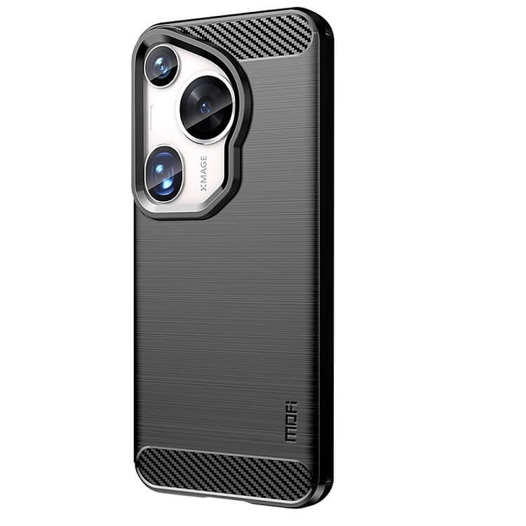 Противоударен Калъф за Huawei Pura 70 Ultra, Premium Carbon Case, Черен (2)
