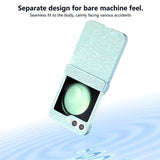 Калъф с Изящна Декорация за Samsung Z Flip 7 FE/Z Flip 6, Glitter Case, Зелен (5)