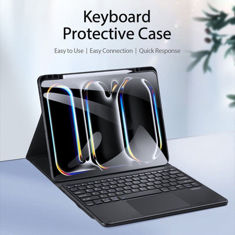 Калъф с Клавиатура за iPad Pro 13 2025-2024, Dux Ducis Touchpad Keyboard Case, Черен (2)
