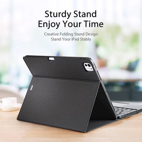 Калъф с Клавиатура за iPad Pro 13 2025-2024, Dux Ducis Touchpad Keyboard Case, Черен (4)