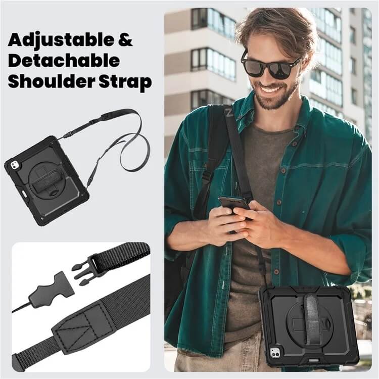 Калъф с Дръжка за iPad Pro 13 2025-2024, Tech-Protect Solid360 Case, Черен (9)