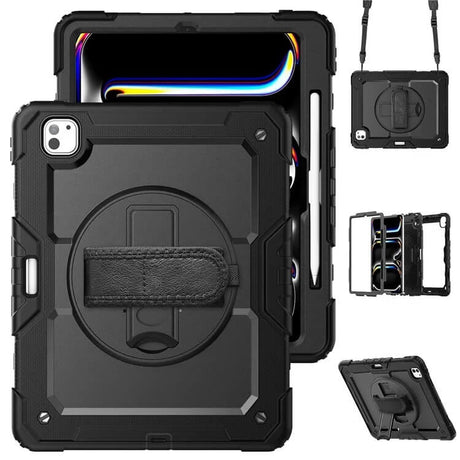 Калъф с Дръжка за iPad Pro 13 2025-2024, Tech-Protect Solid360 Case, Черен (4)