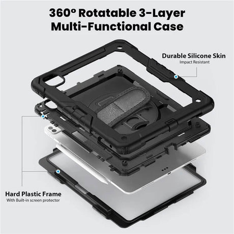 Калъф с Дръжка за iPad Pro 13 2025-2024, Tech-Protect Solid360 Case, Черен (5)